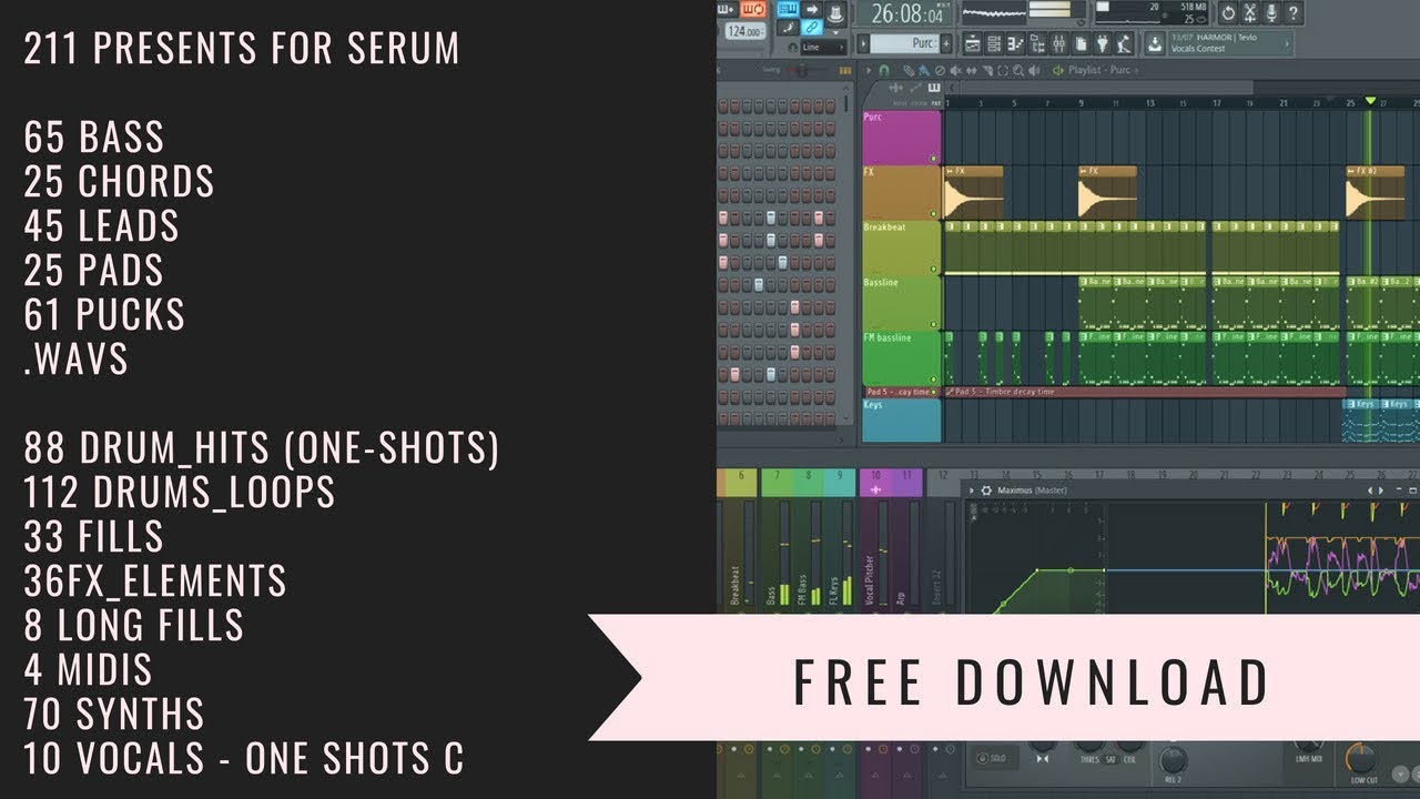 FUTURE HOUSE FILLS, LOOPS, FX, +200 SERUM PRESENTS FREE