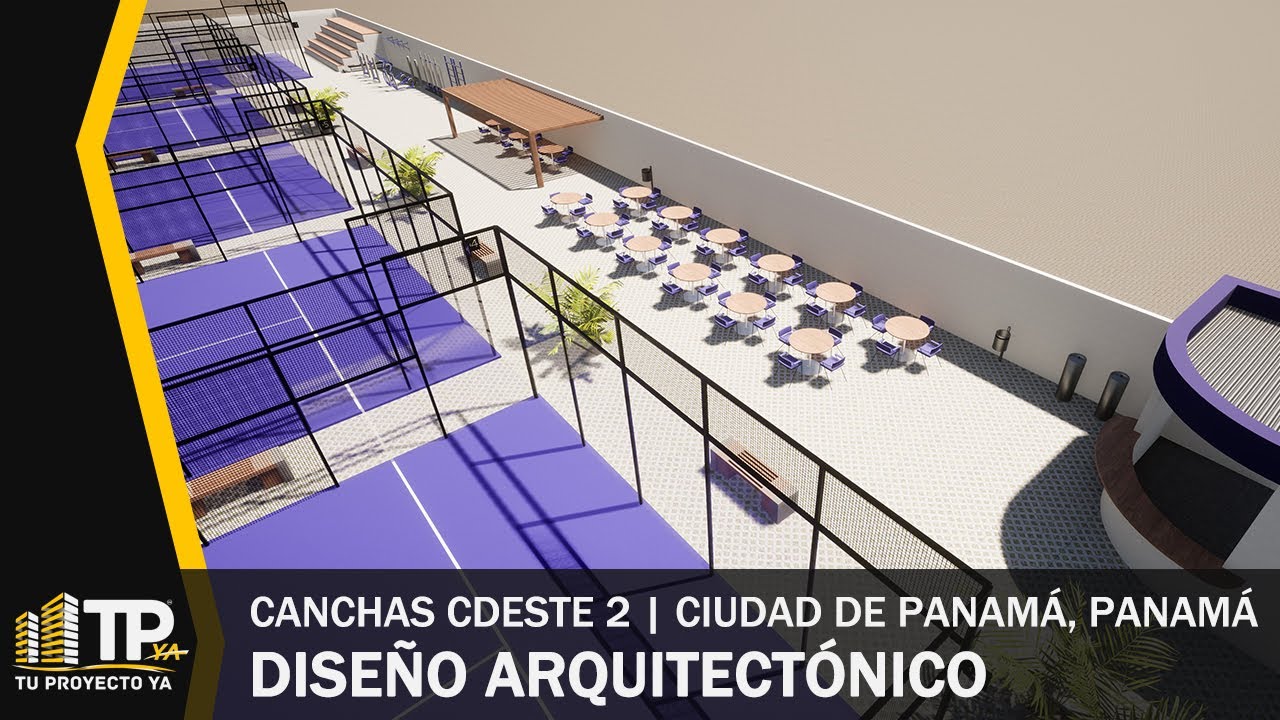 Proyecto de DISEÑO de un club de pádel - Canchas CDESTE 2 (Recorrido Virtual) | Tu Proyecto Ya