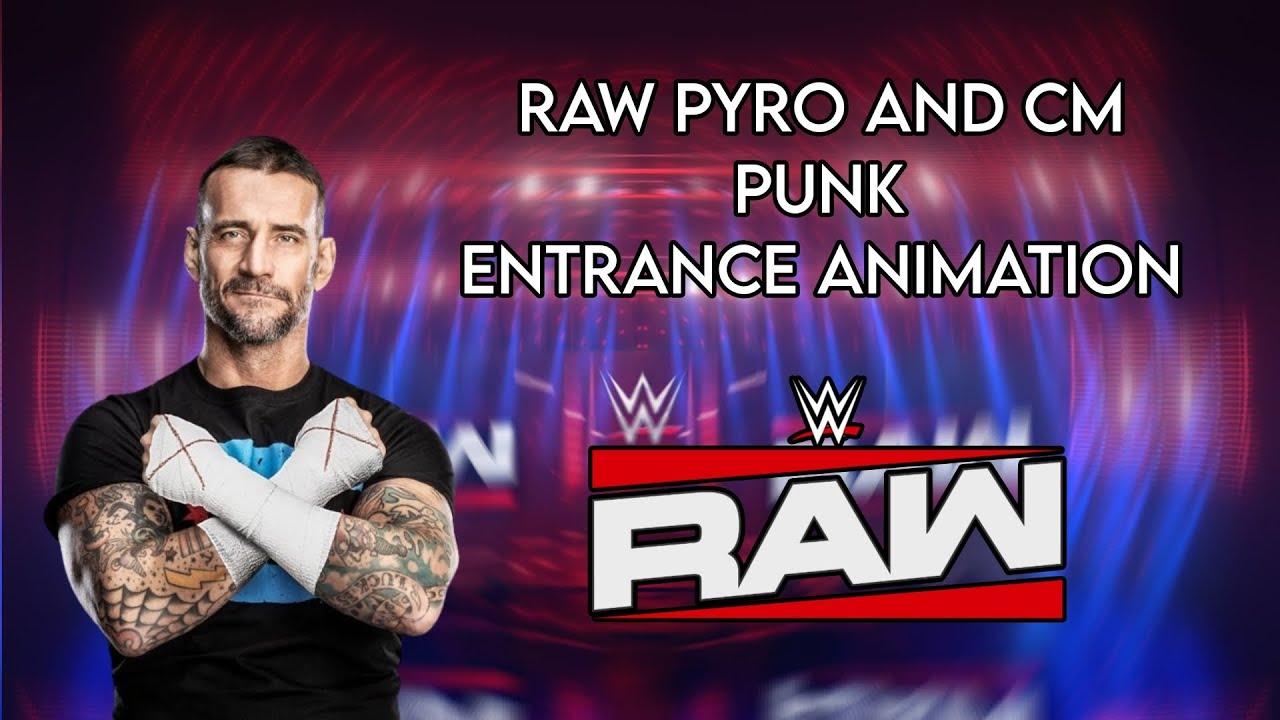Raw pyro and cm punk entrance stage animation raw 2025