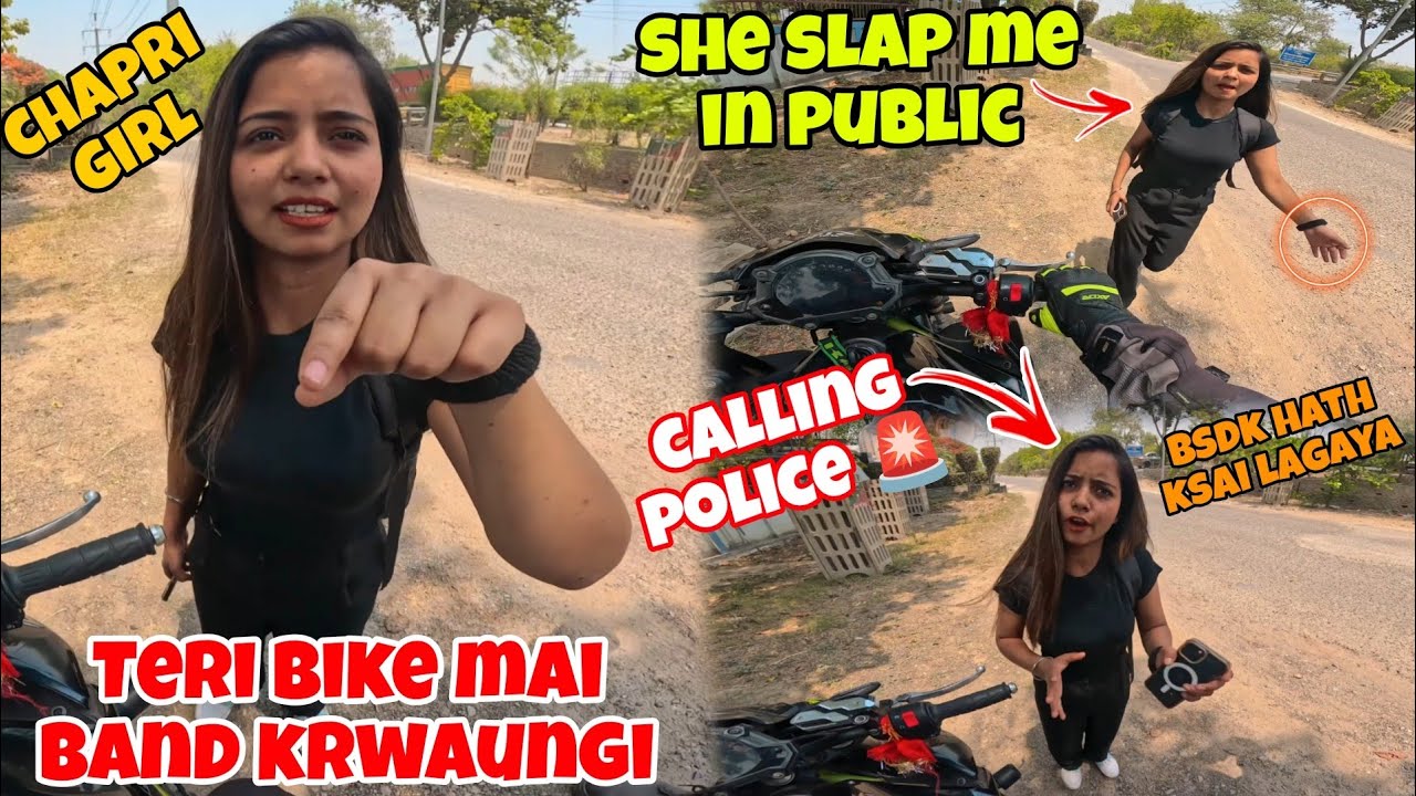 Funny🤣 Road-Rage😤 with sexy🥵 Girl in Public - मेरी कोई गलती नहीं फिर भी मुझे मारा🤕 #z900 #superbike