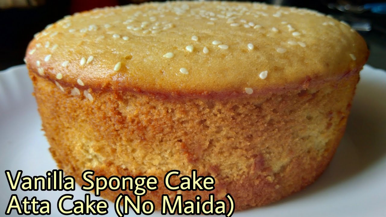 Vanilla Sponge Cake | Eggless Atta Cake Without Maida, Oven, Condensed milk, butter | Healthy Cake