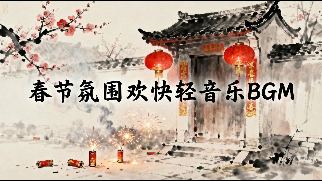 春节氛围｜欢快轻音乐BGM｜喜庆但不喧闹｜1小时循环 ｜ Joyful Light Instrumental BGM (1 Hour Loop) | Cozy & Festive