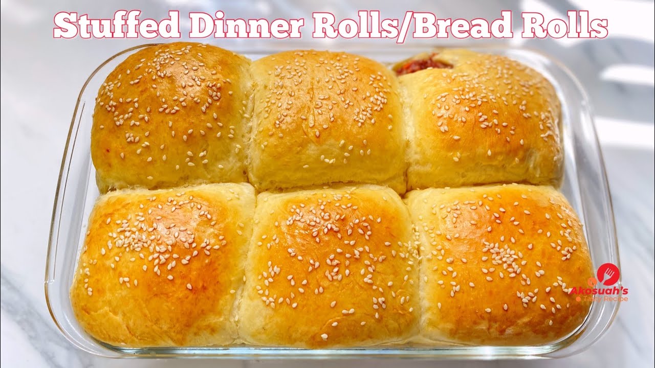Dinner Rolls Recipe|How to make stuffed dinner rolls-bread/ Corned beef stuffed dinner rolls/bread