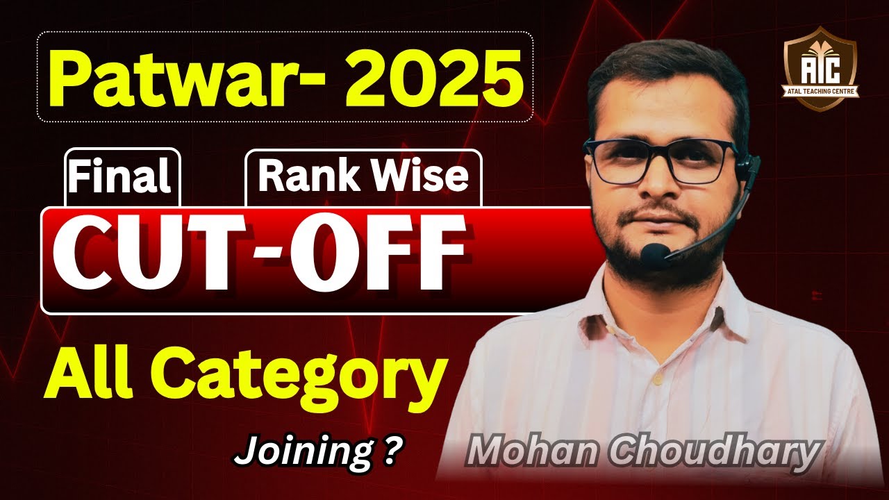 Patwar-2025/ Final Rank Wise Cut-Off / Safe Rank / Final Result / rank wise Cut-off / Patwar2025