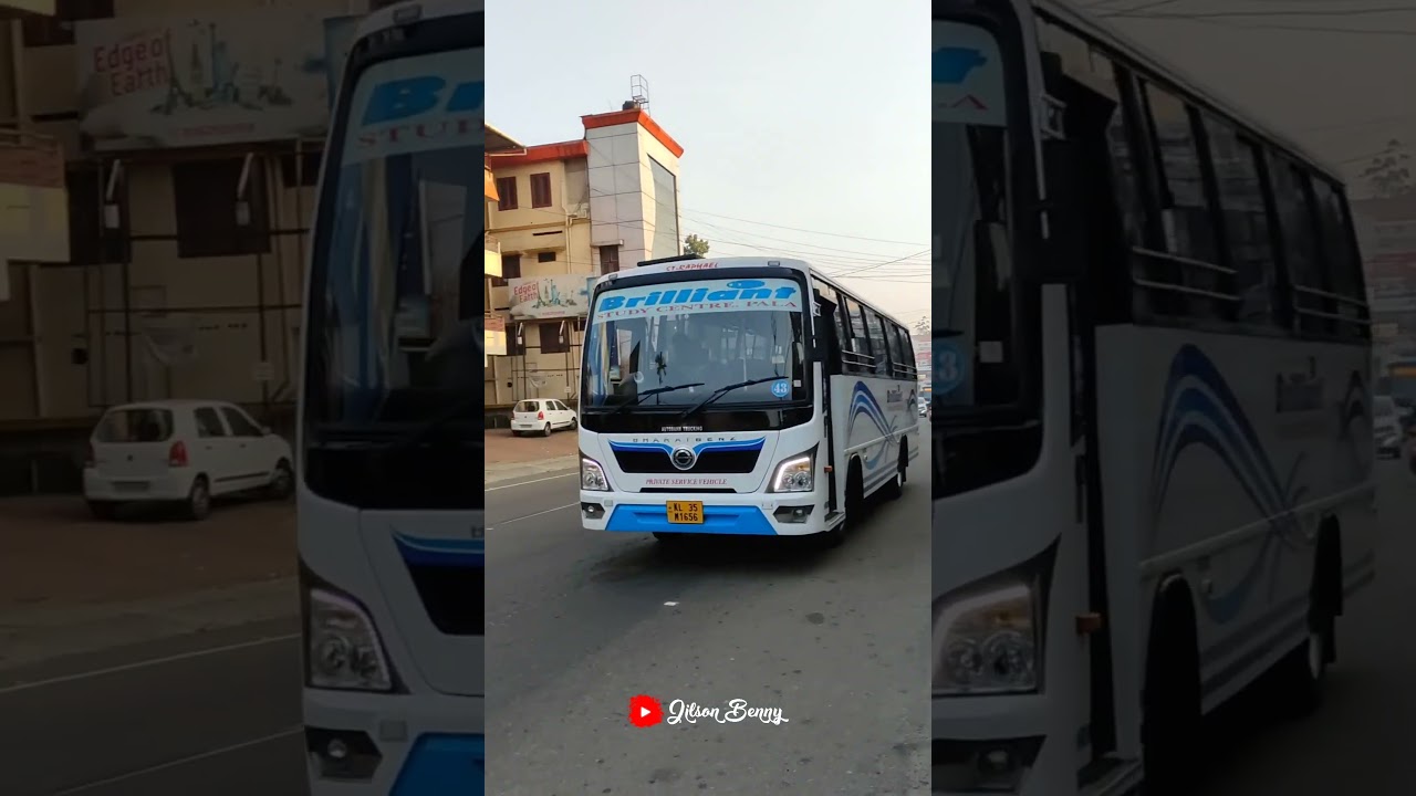 вя&iota;ℓℓ&alpha;&eta;т в&sigma;у...💚#BRILLIANT STUDY CENTER PALA BUS 🤍#bharathbenz#minibus#privateservicevehicle#shorts