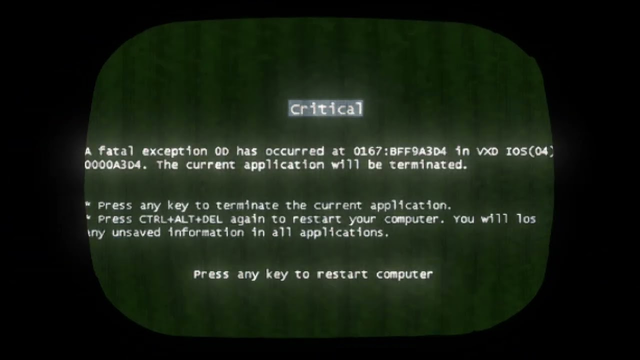 Windows 95 Killscreen 