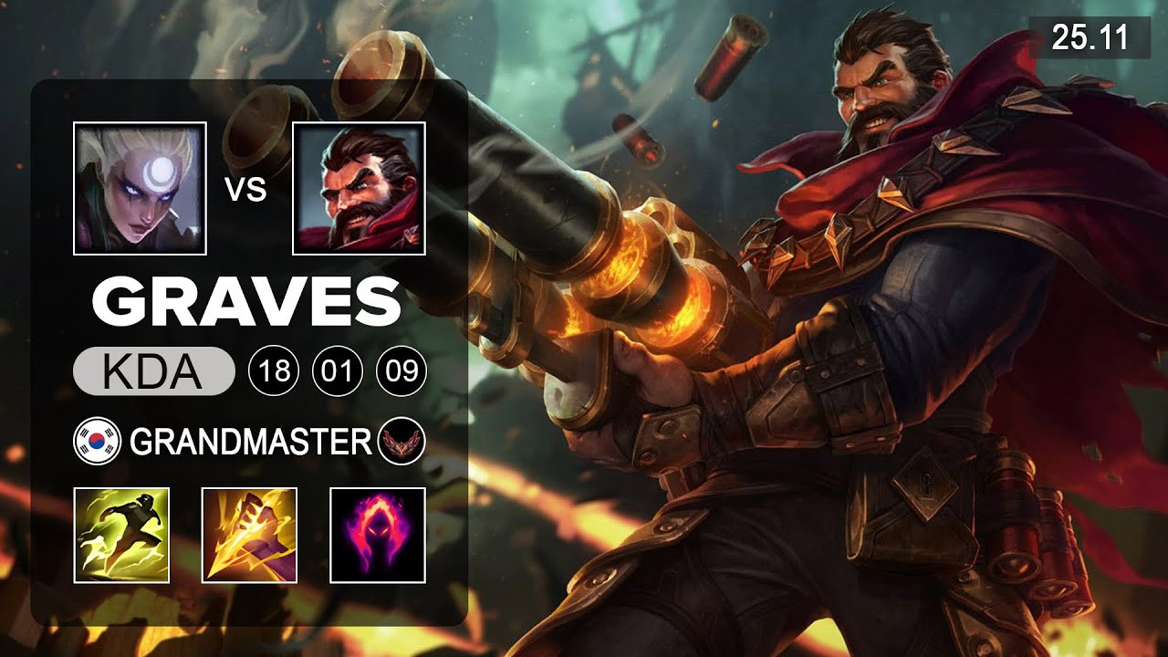 Graves vs Diana Jungle - KR Grandmaster - Patch 25.11 Season 15