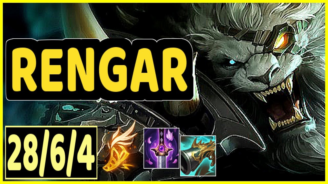 RENGAR VS SHACO - 28/6/4 KDA TOP GAMEPLAY