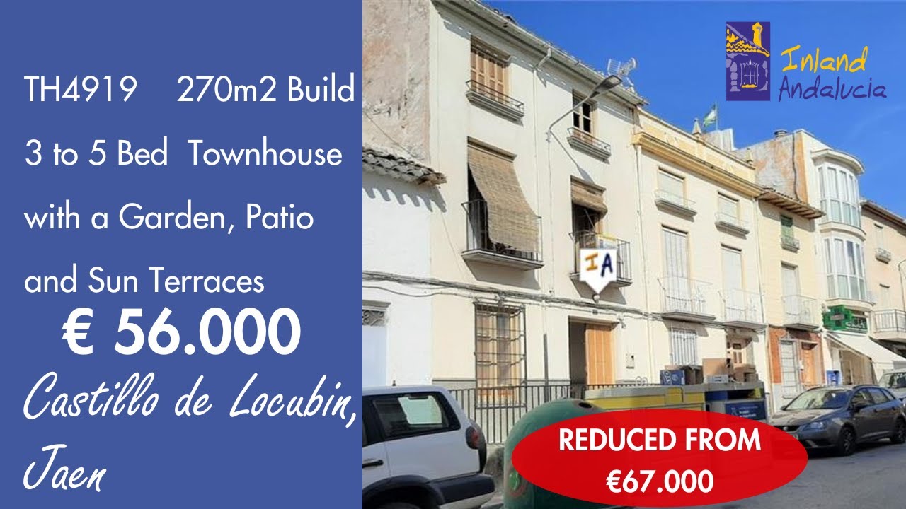 56K, 270m2 build 5 Bedroom Townhouse with Garden Property for sale in Spain inland Andalucia TH4919