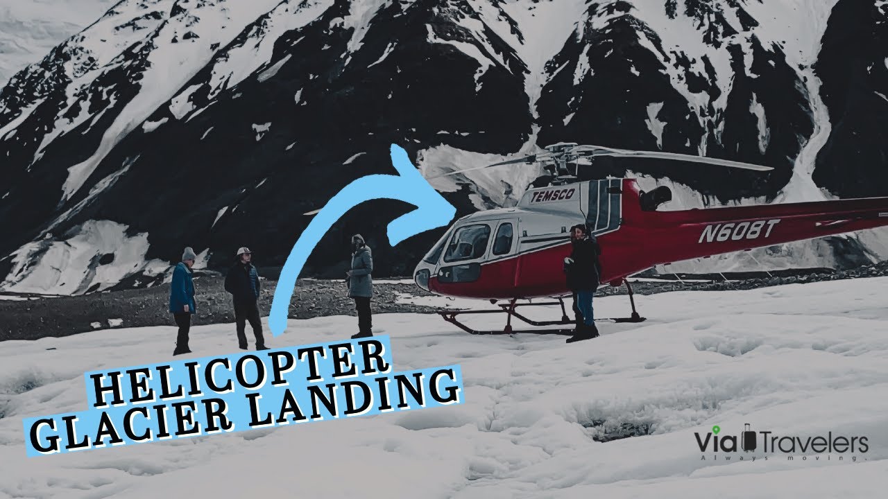 ALASKA HELICOPTER TOUR Land on Yanert Glacier, Denali [4K]