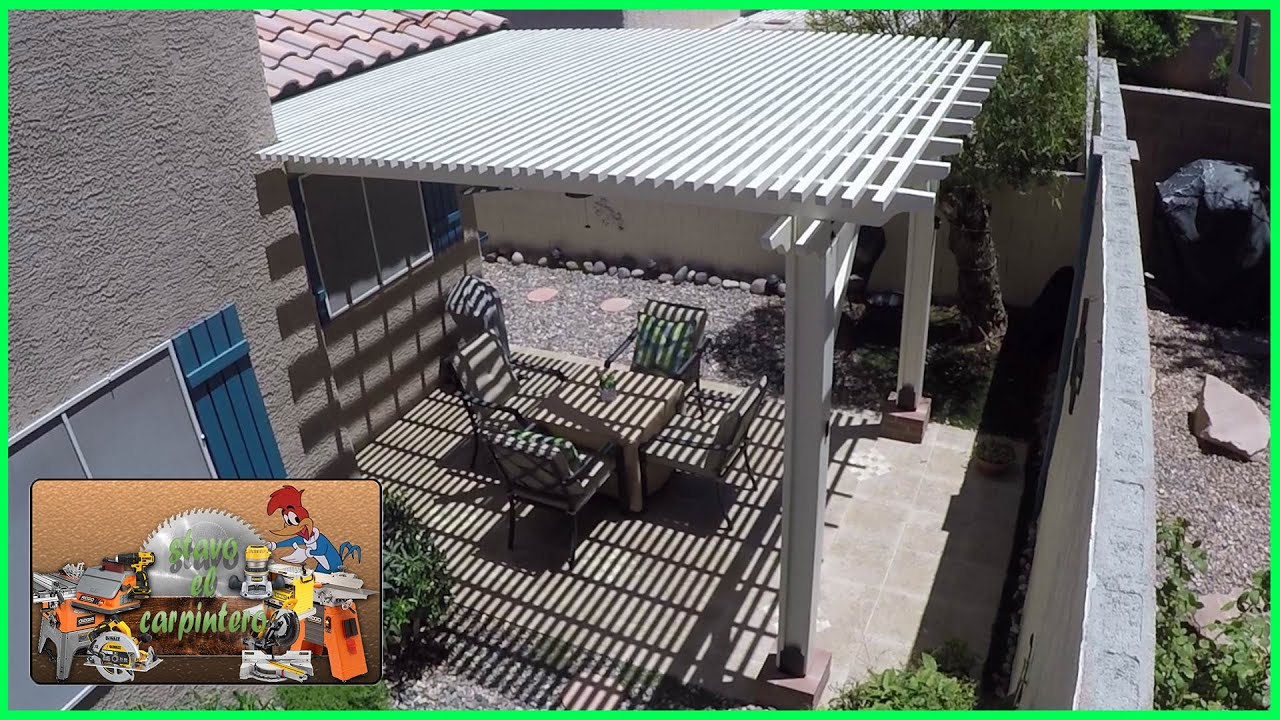 Como construir uno solo una pergola en madera sobre bases en ladrillo.