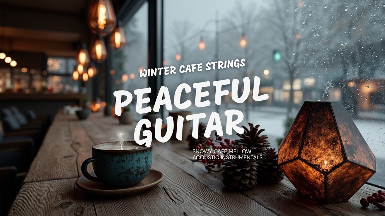 Спокойная гитарная атмосфера | Мягкие акустические инструменталы заснеженного кафе