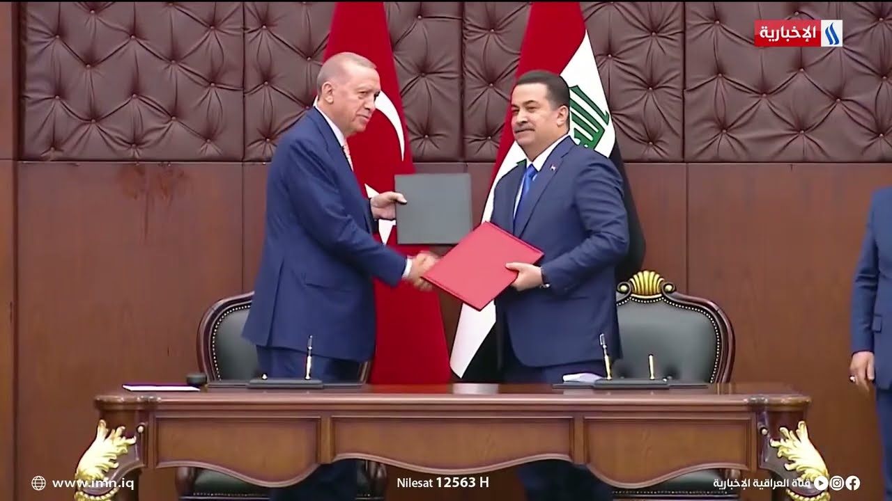 رئيس مجلس الوزراء والرئيس التركي يوقعان اتفاق الاطار الستراتيجي ويرعيان توقيع مذكرات تفاهم
