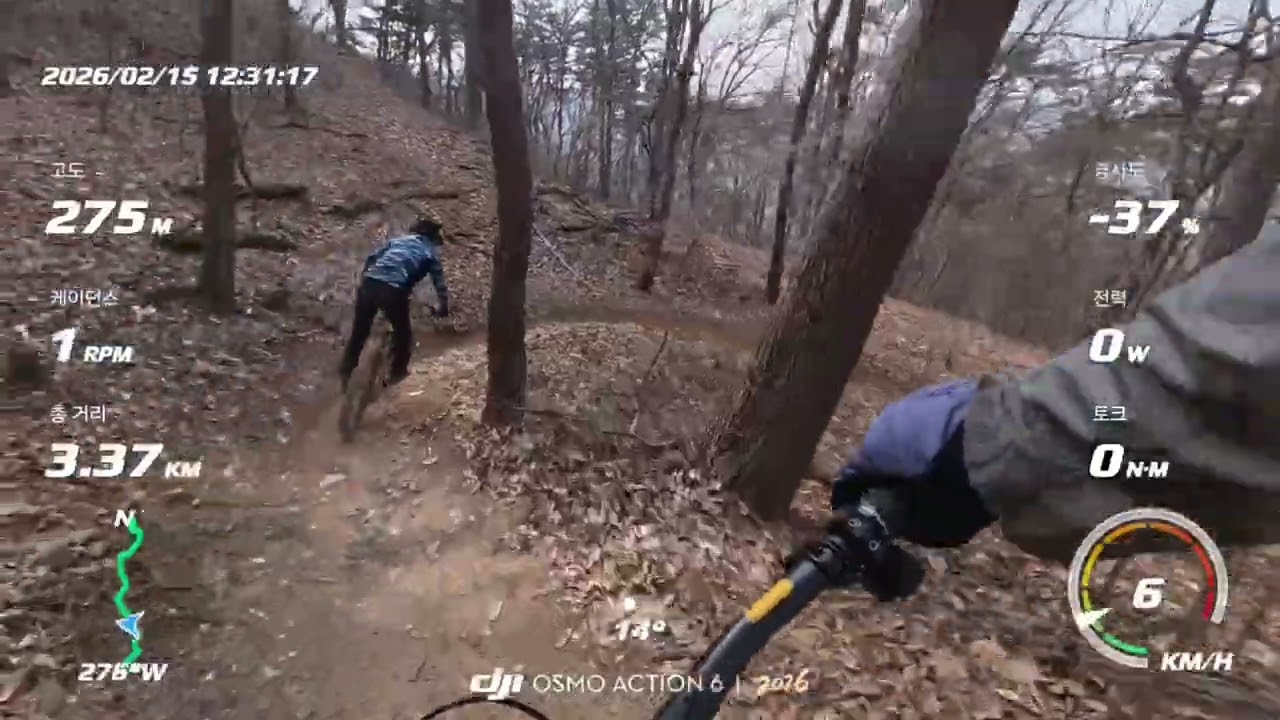 장군산 첫라이딩 마지막 싱글길 아수라 형님 놓치면 미아...(260215)