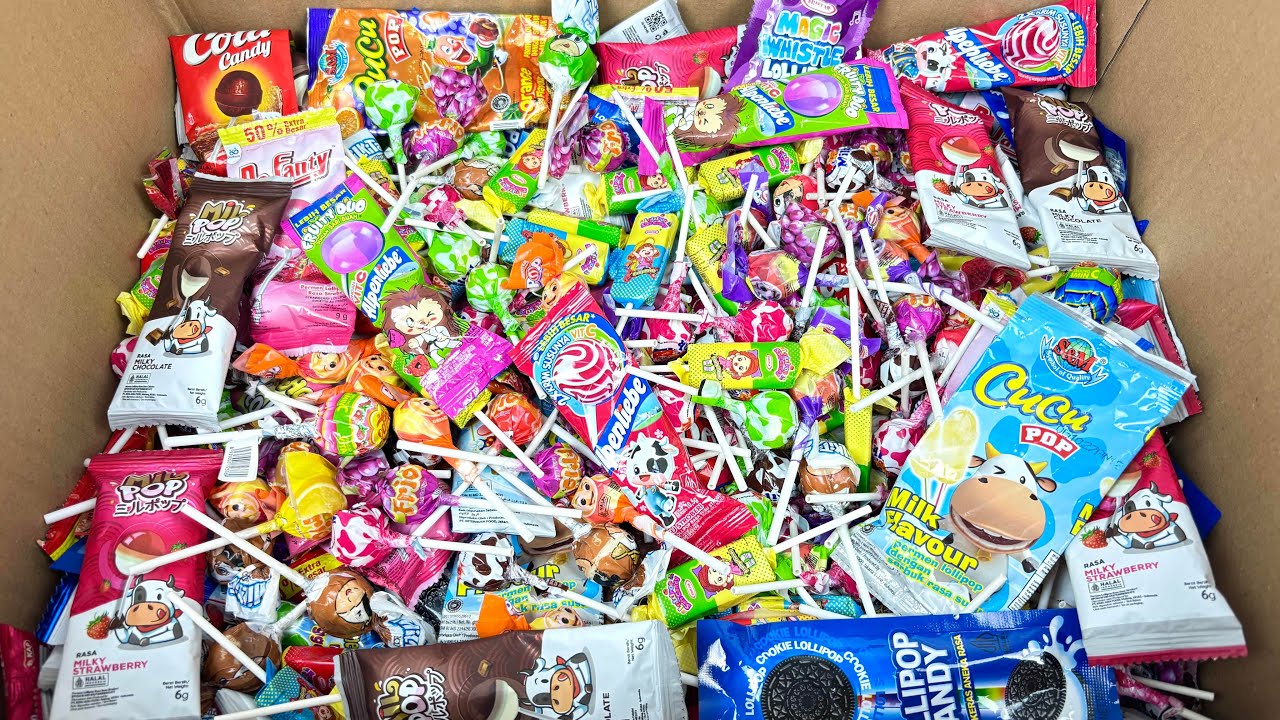 Unpacking So Many Yummy Lollipop With Milk, Chocolate, Strawberry, and More Flavour 
