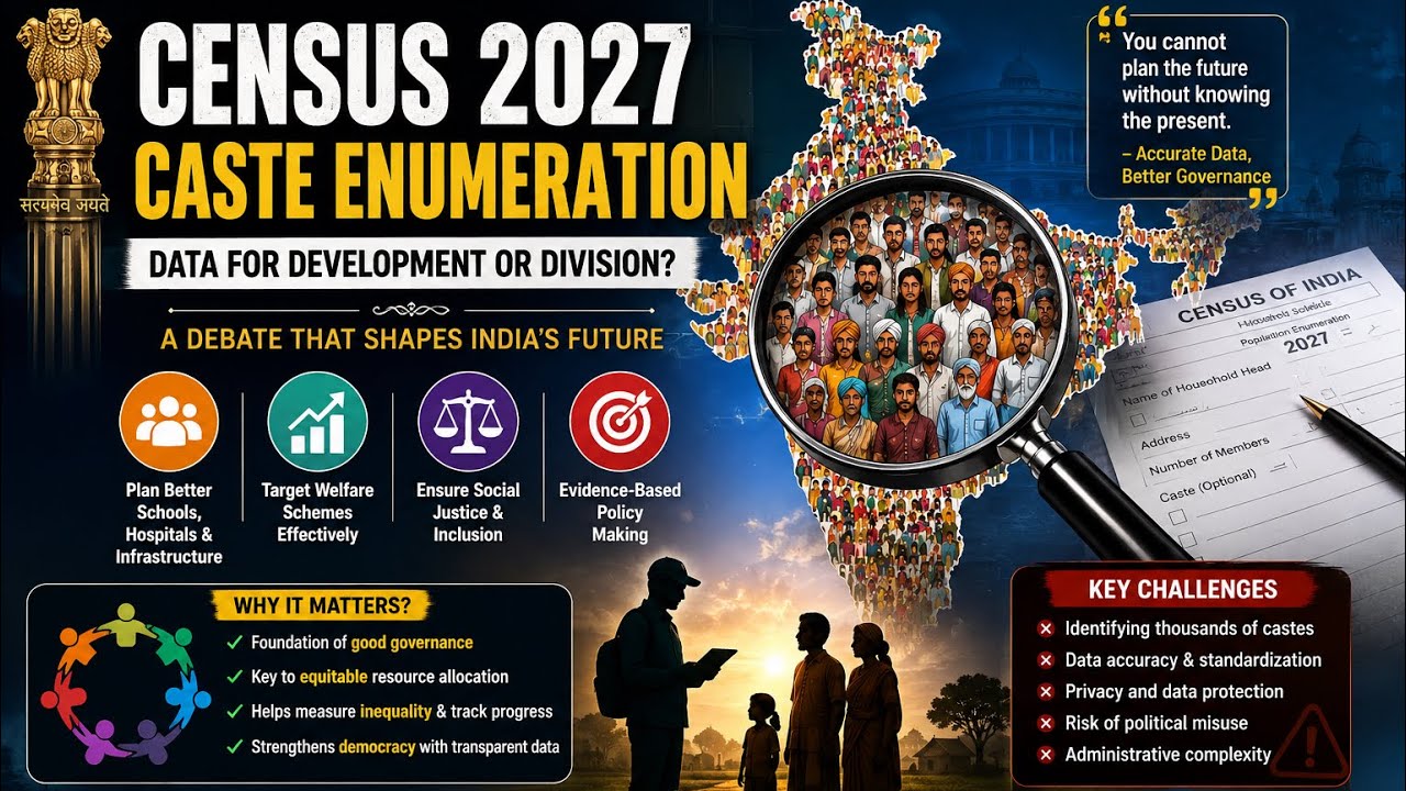 Census 2027 & Caste Census Explained | Complete Analysis | UPSC 2027