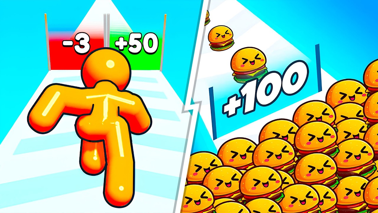 Tall Man Run VS Food Run -  Full Levels Speedrun Gameplay (Android & iOS) Ep 920