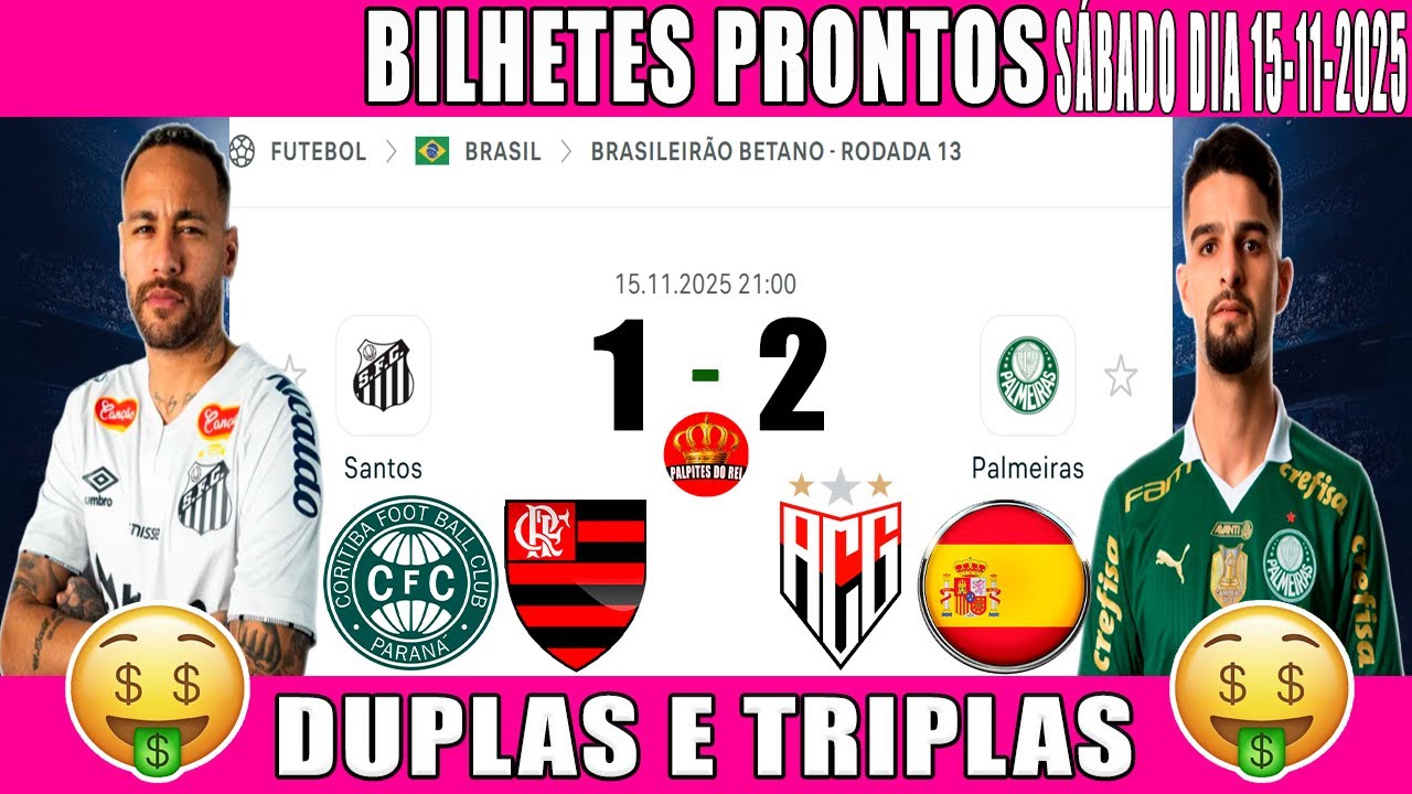 PALPITES DE FUTEBOL PRA HOJE DIA 15 11 2025   S&Aacute;BADO