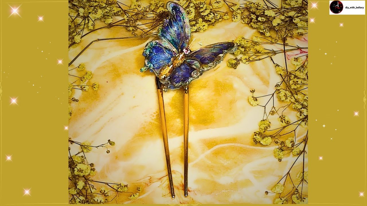 I Made a BEAUTIFUL UV Resin Butterfly Hair stick and Here's How