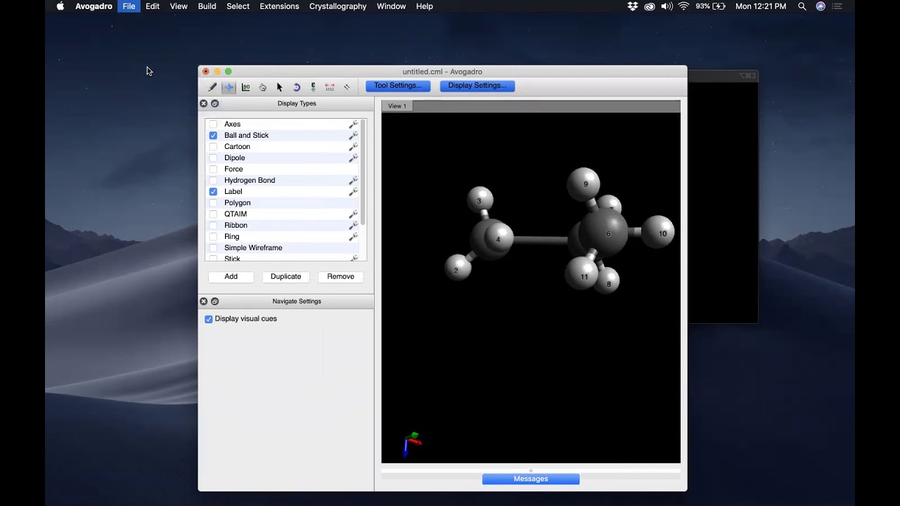 Tutorial 01: Introduction to Avogadro