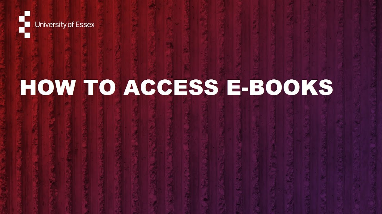 How to access e-books