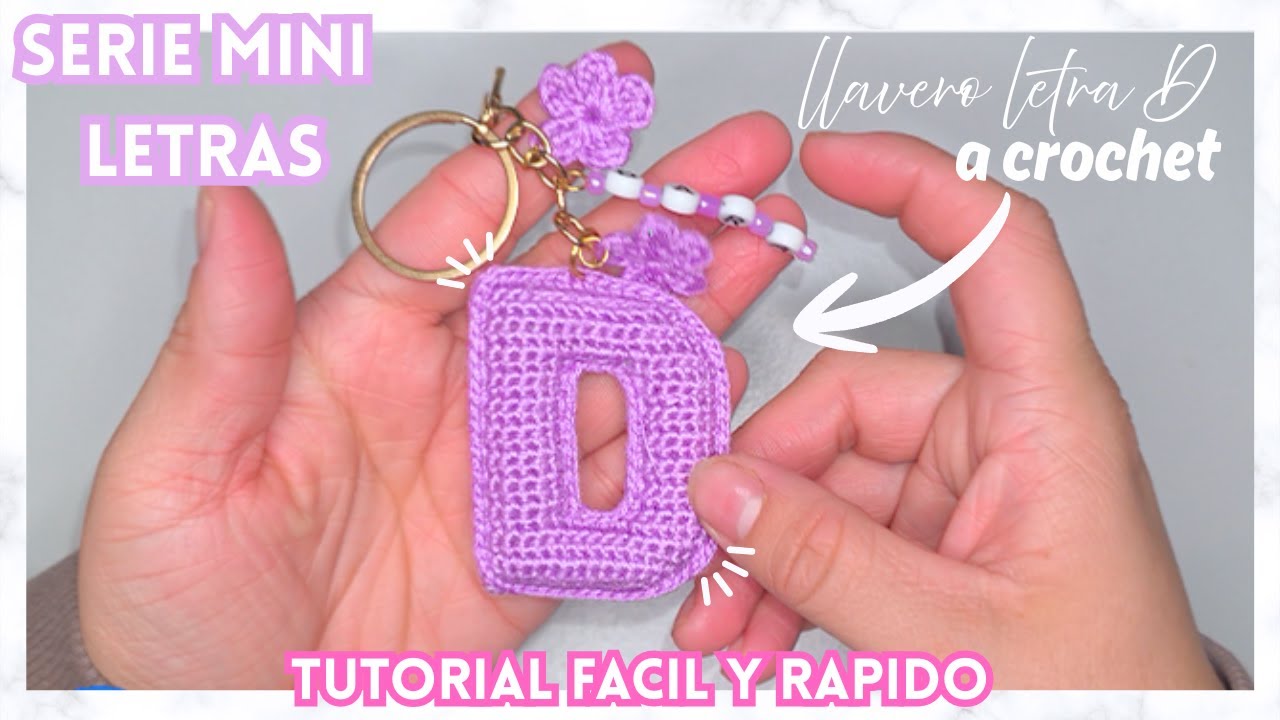 Cómo tejer la letra D a crochet | Llavero rápido y fácil | Regalos navideños & Emprende