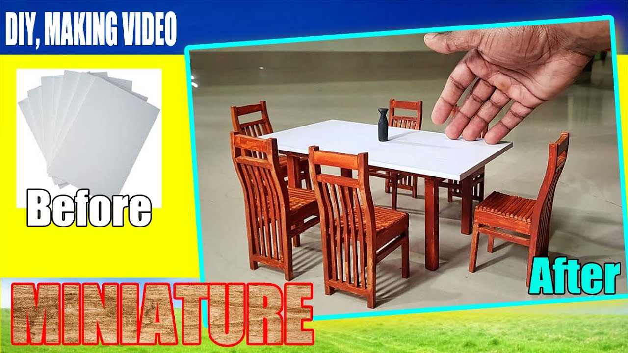 Miniature Dining Set | Awesome Miniature Craft Work | Miniature Table and Chair