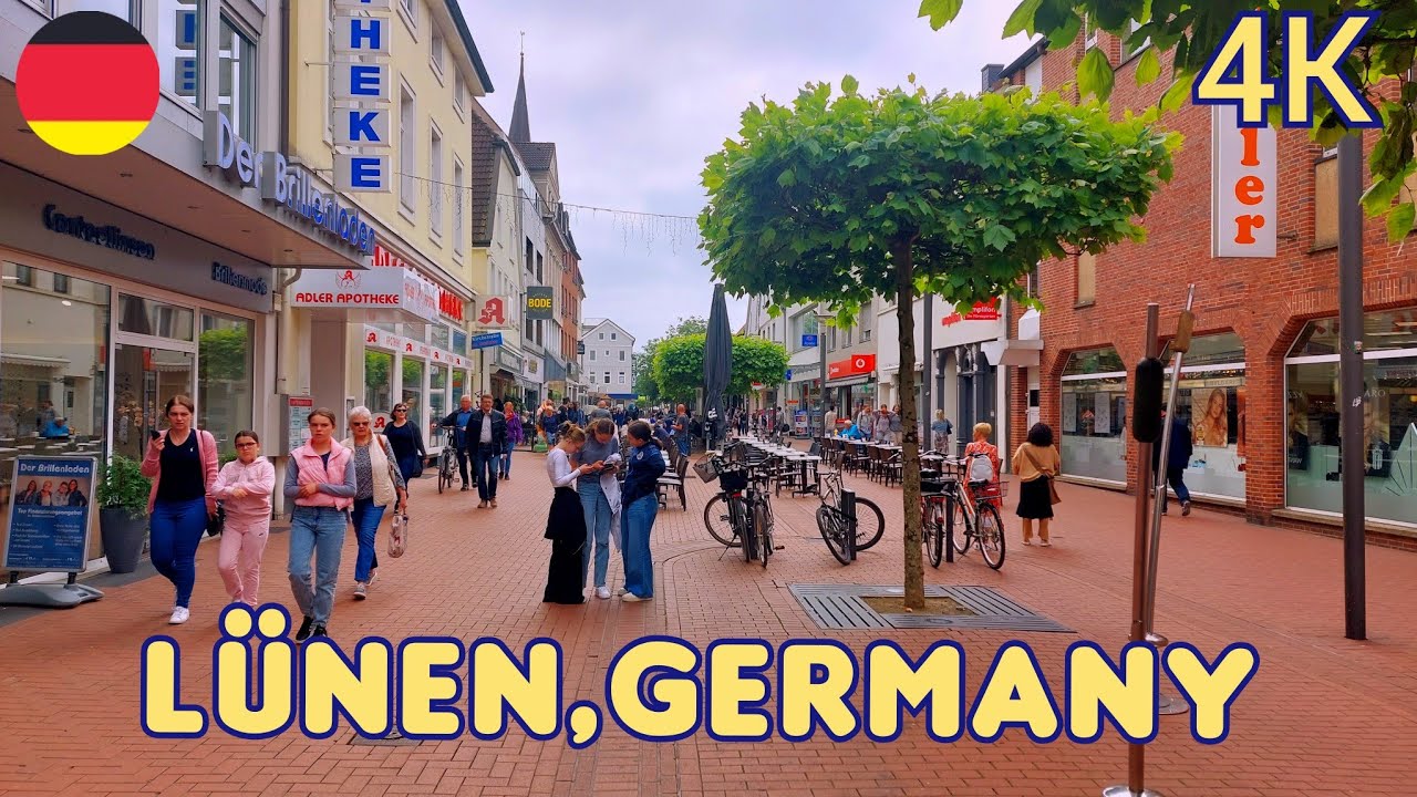 Lünen City Germany/ Tour in Lünen NRW 4k 60fps