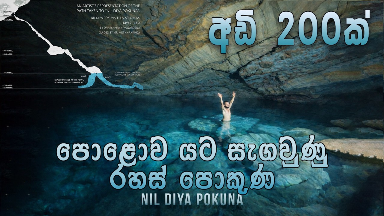 අඩි 200ක් පොළොව යට සැඟවුණු රාවණ පොකුණ | Sri Lanka’s Deepest Blue Pool - Nil Diya Pokuna