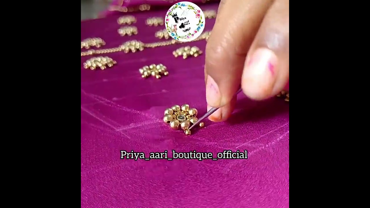 Aari work buttas design 🧵 