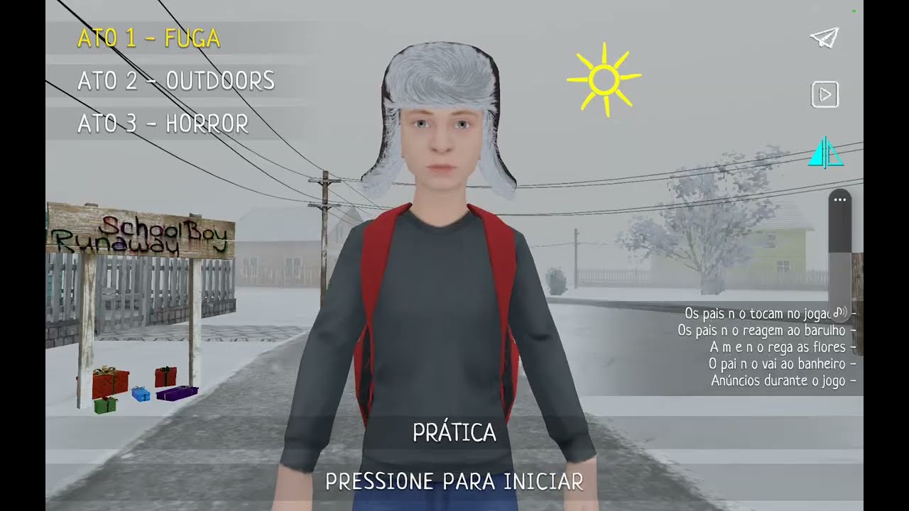 Parte 1 jogando jogo de fugir de casa