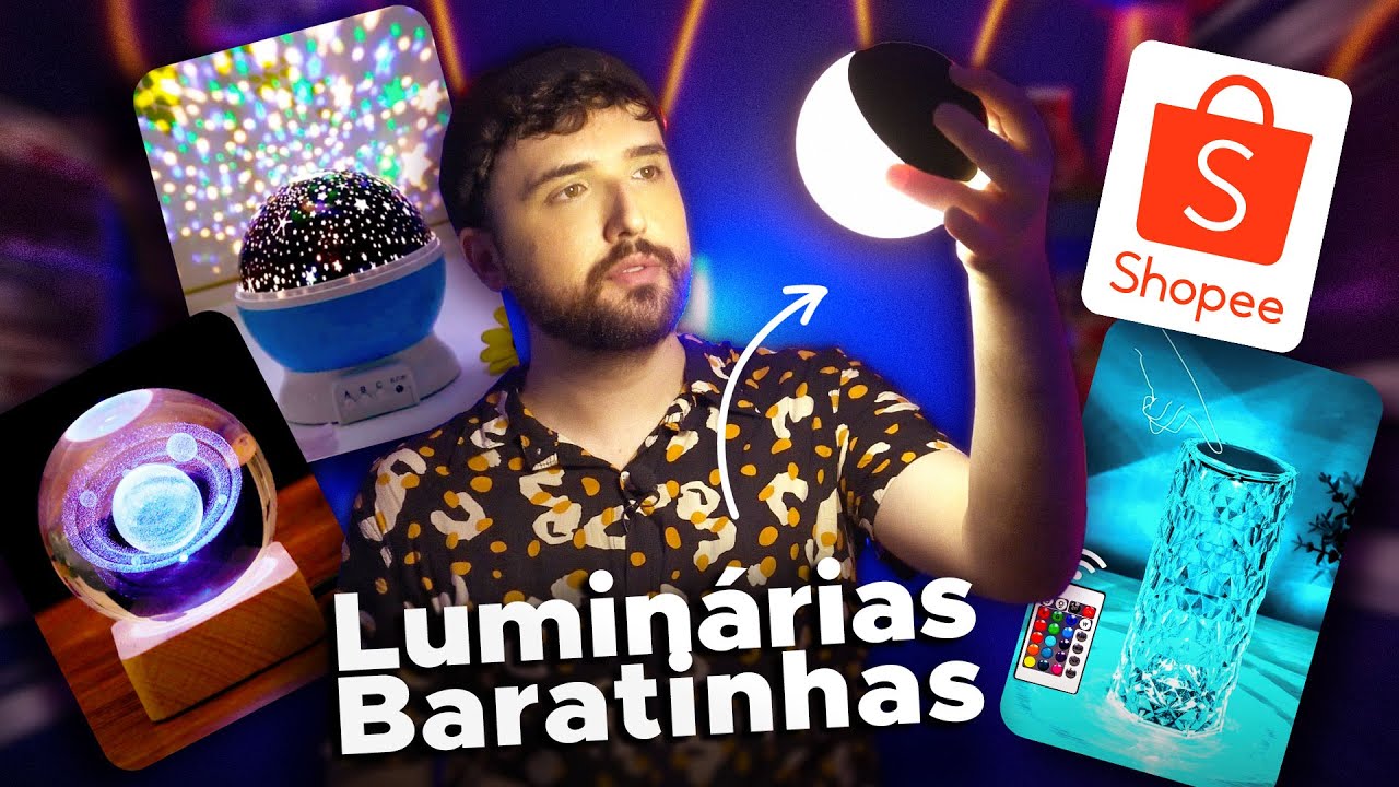 😱 COMPREI 5 LUMINÁRIAS DA SHOPEE | Testei luminárias baratinhas