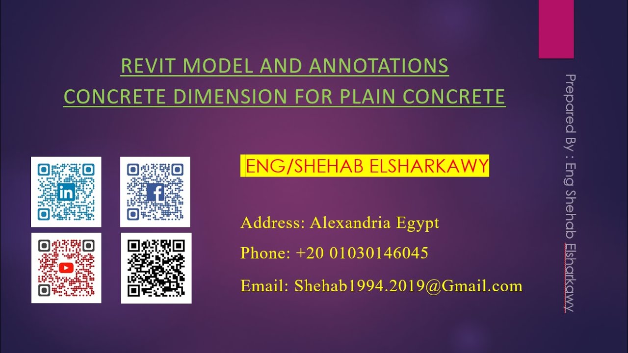 CONCRETE DIMENSION FOR PLAIN CONCRETE   PART 01