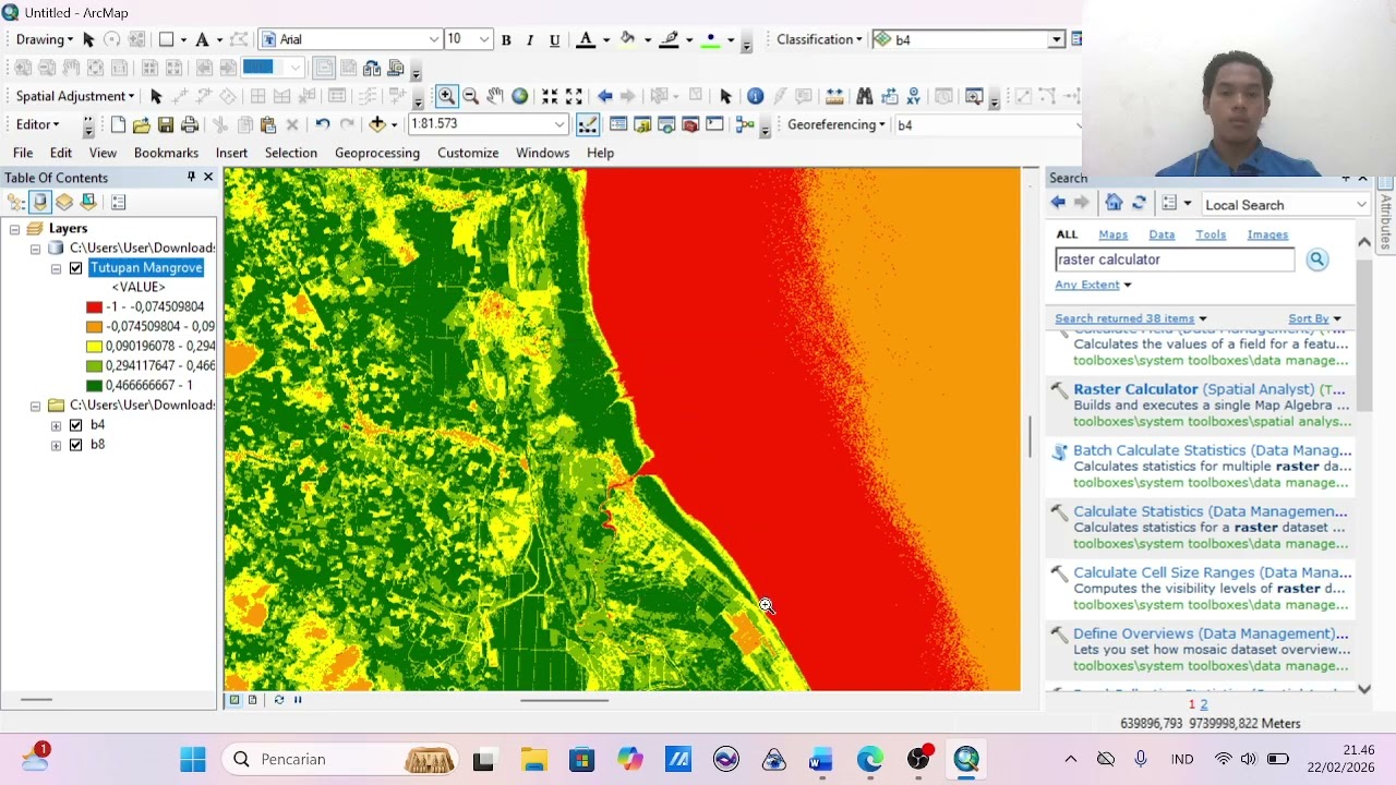 kerapatan mangrove desa kurau bangka