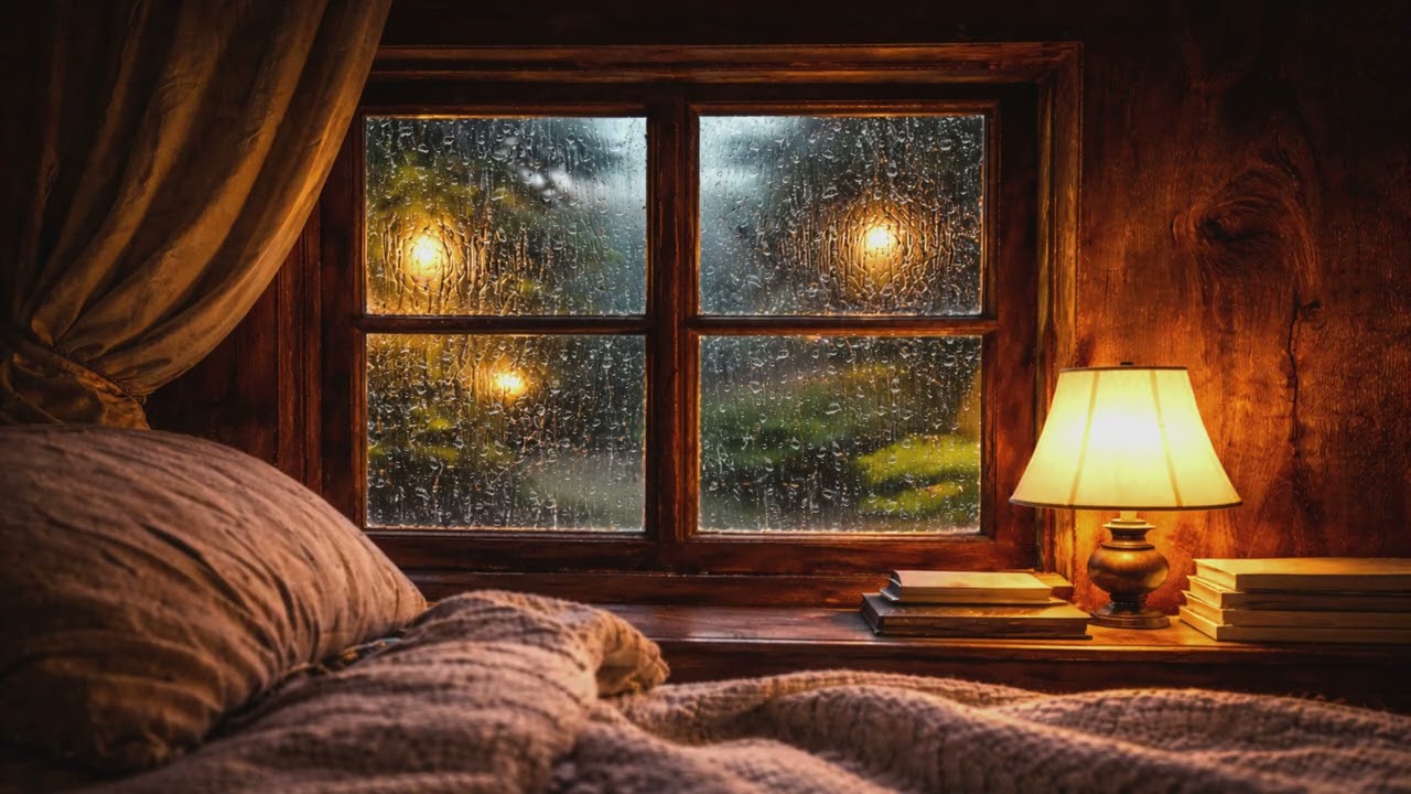Rain Outside the Window 🌧️ | Night Sounds for Sleep & Relaxation