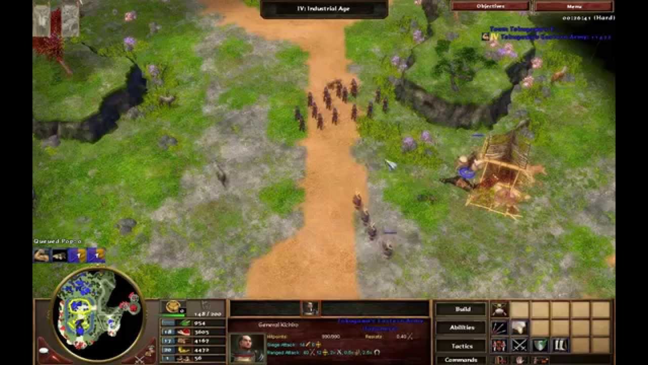 Last Stand at Fushimi - Japan M4 - Hard Walkthrough - Age of Empires III Asian Dynasties
