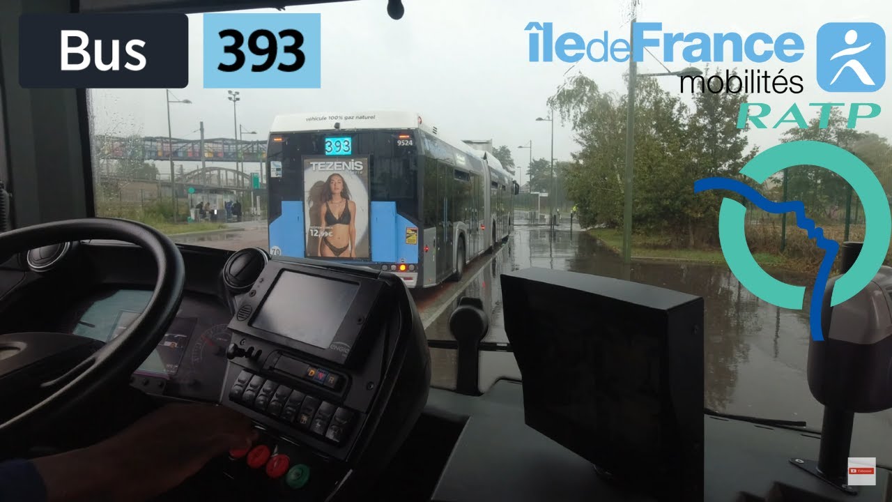Bus 393 RATP | Thiais Carrefour de la Résistance - Sucy-Bonneuil RER - 4K60FPS