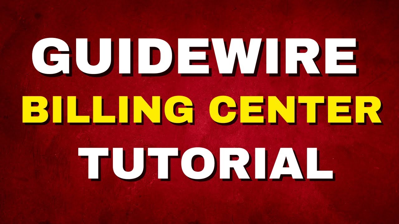 Guidewire Billing Center Tutorial for beginners | Guidewire Billing Center Training Video