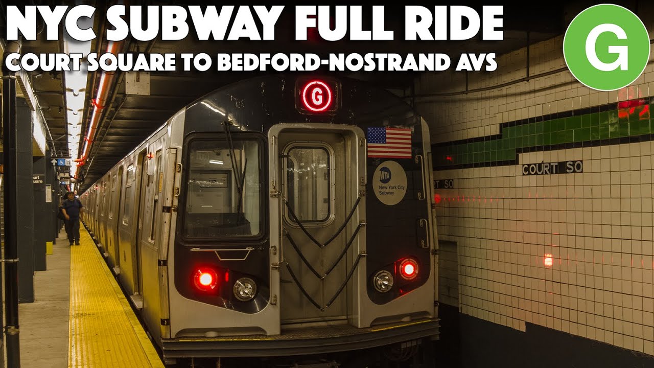 R160 (G) Train Full Ride from Court Square to Bedford-Nostrand Avenues | MTA NYCT Subway
