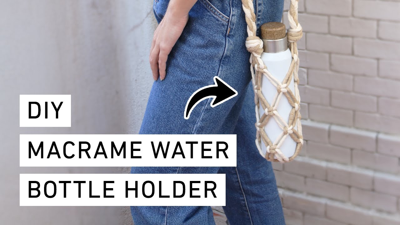 DIY Macrame Water Bottle Holder | Funem Studio