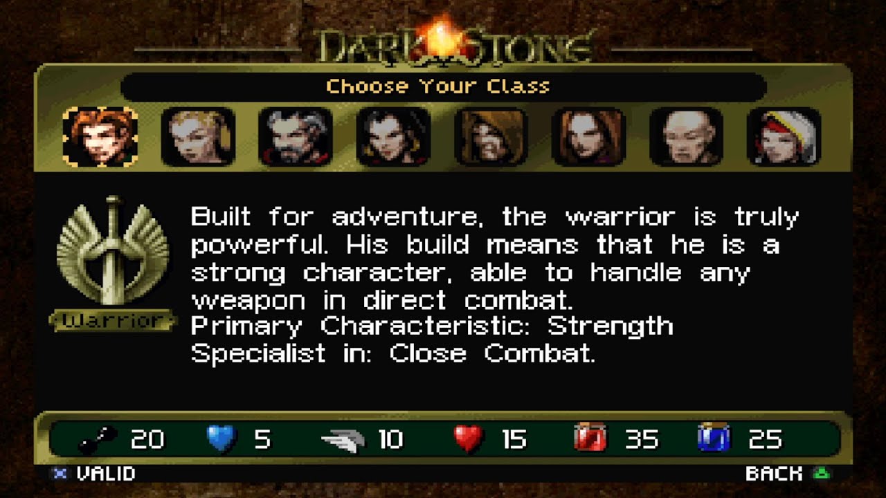 Darkstone: Evil Reigns All Characters [PS1]