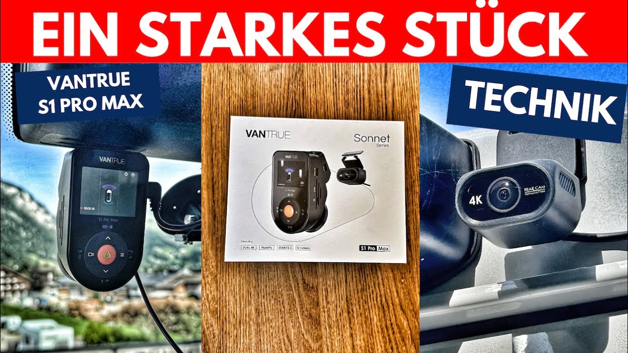 VANTRUE S1 PRO MAX - 4K Front & Heck - DASHCAM mit AI Funktionen