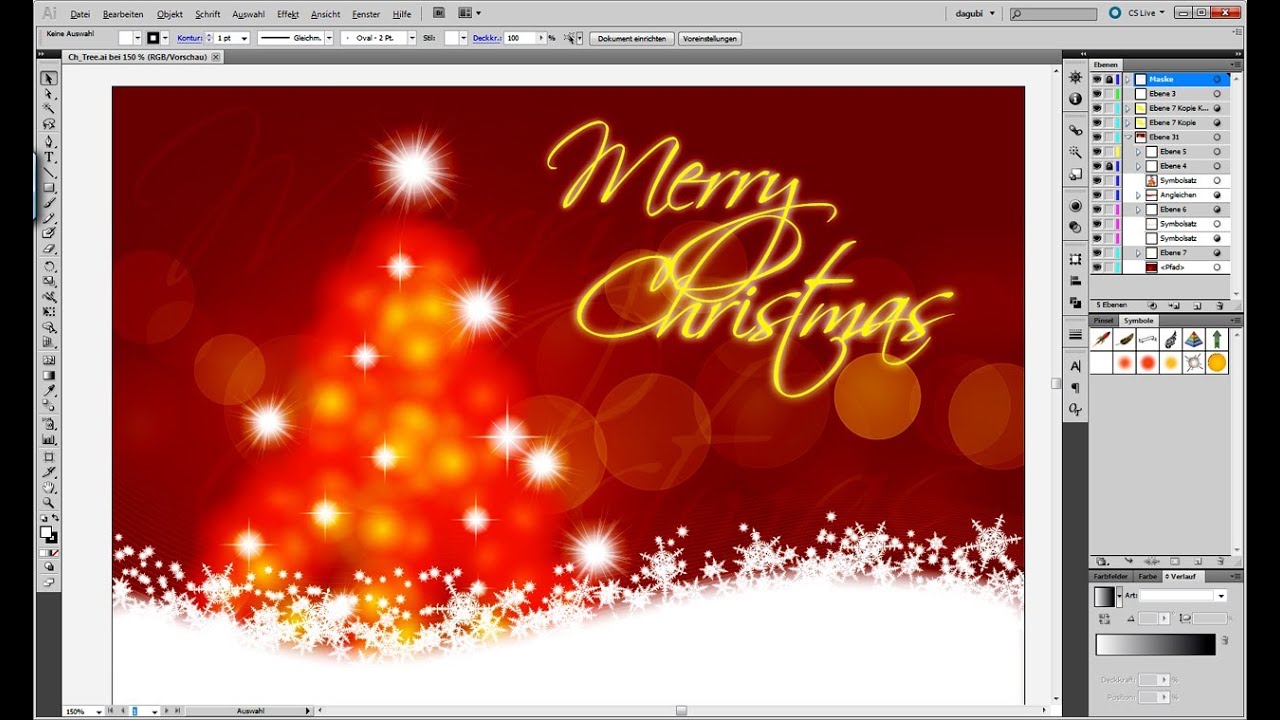 Adobe Illustrator Tutorial - Merry Christmas - Tree