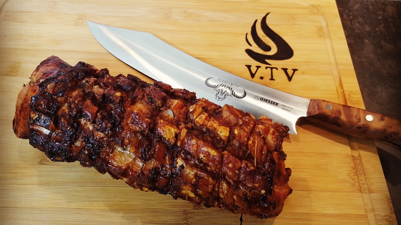 Schweinebauch eingerollt ( Porchetta )