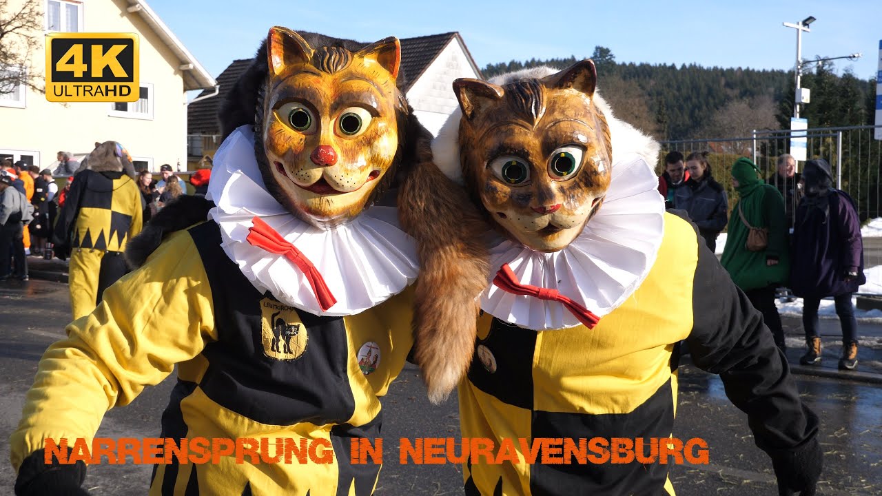 Fasnet Umzug in Neuravensburg Teil2, Narrensprung