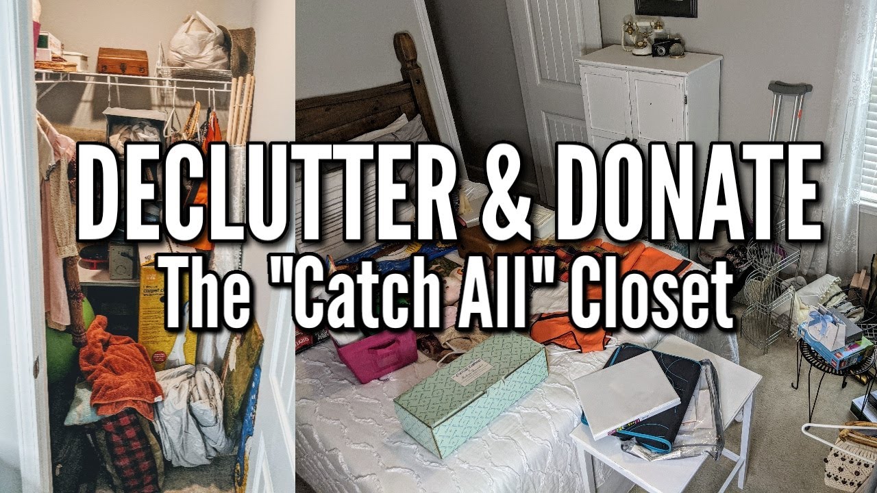 Declutter with Me-Organizing my Junk Closet & Thrift Store Donations 2020
