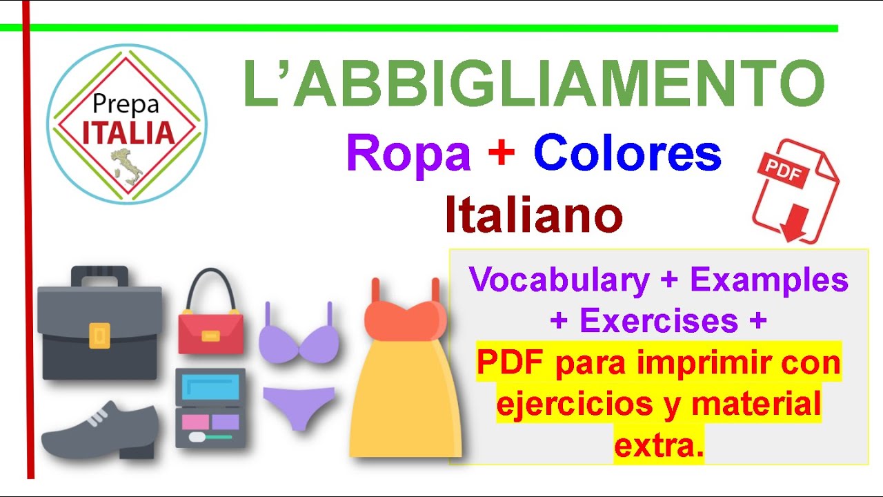 Italiano la ropa y accesorios (l'abbigliamento)
