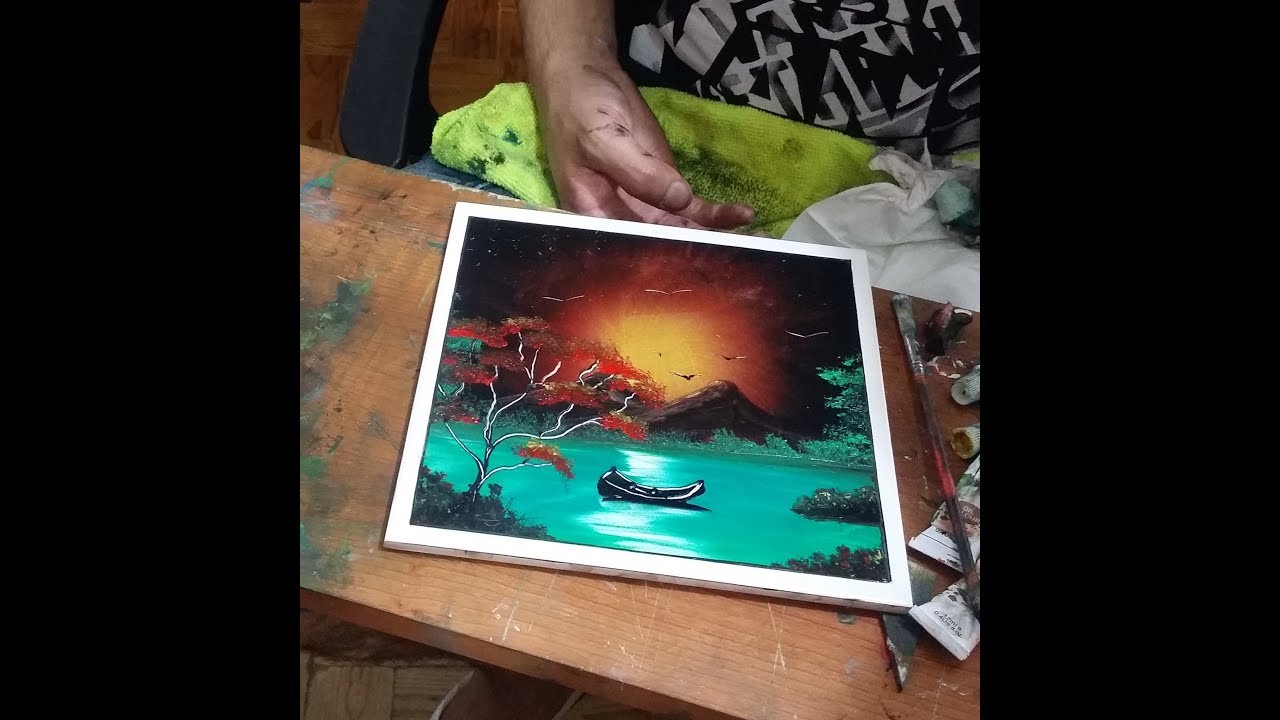 Pintura a dedo em azulejo