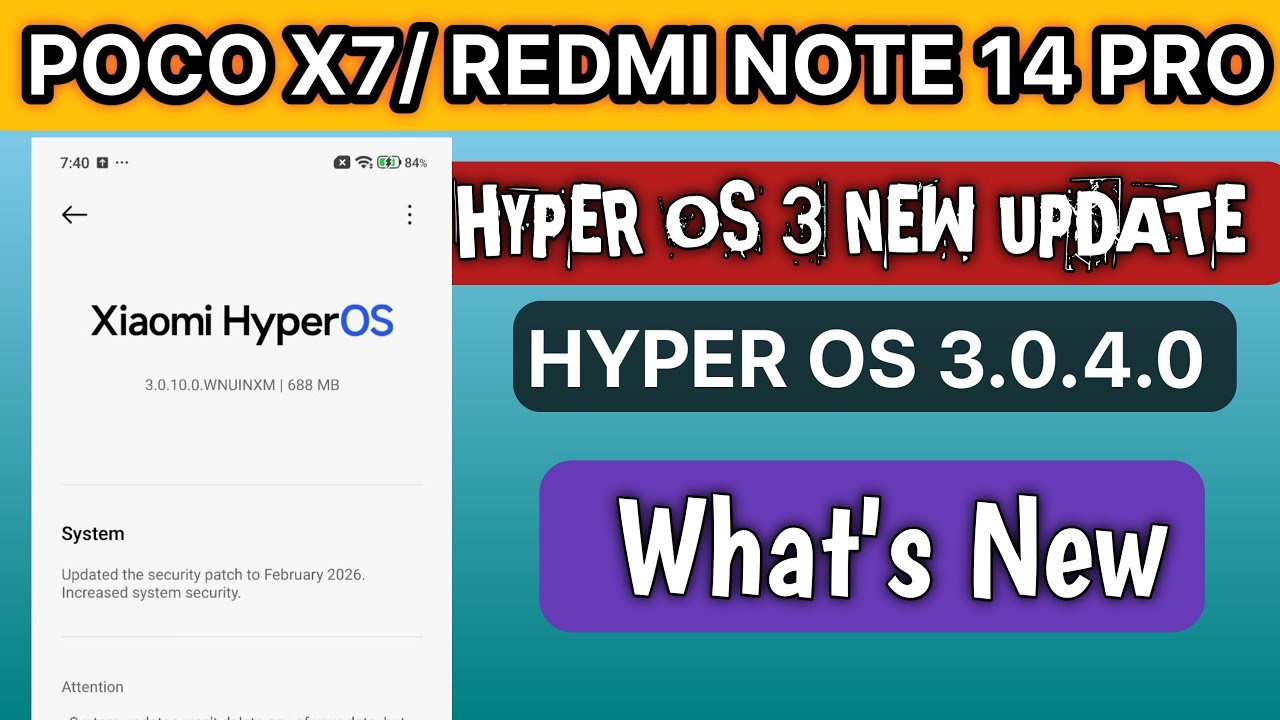 POCO X7/REDMI NOTE 14 PRO 5G HYPER OS 3.0.4.0.WOOINXM NEW UPDATE| WHAT'S NEW IN THIS UPDATE 