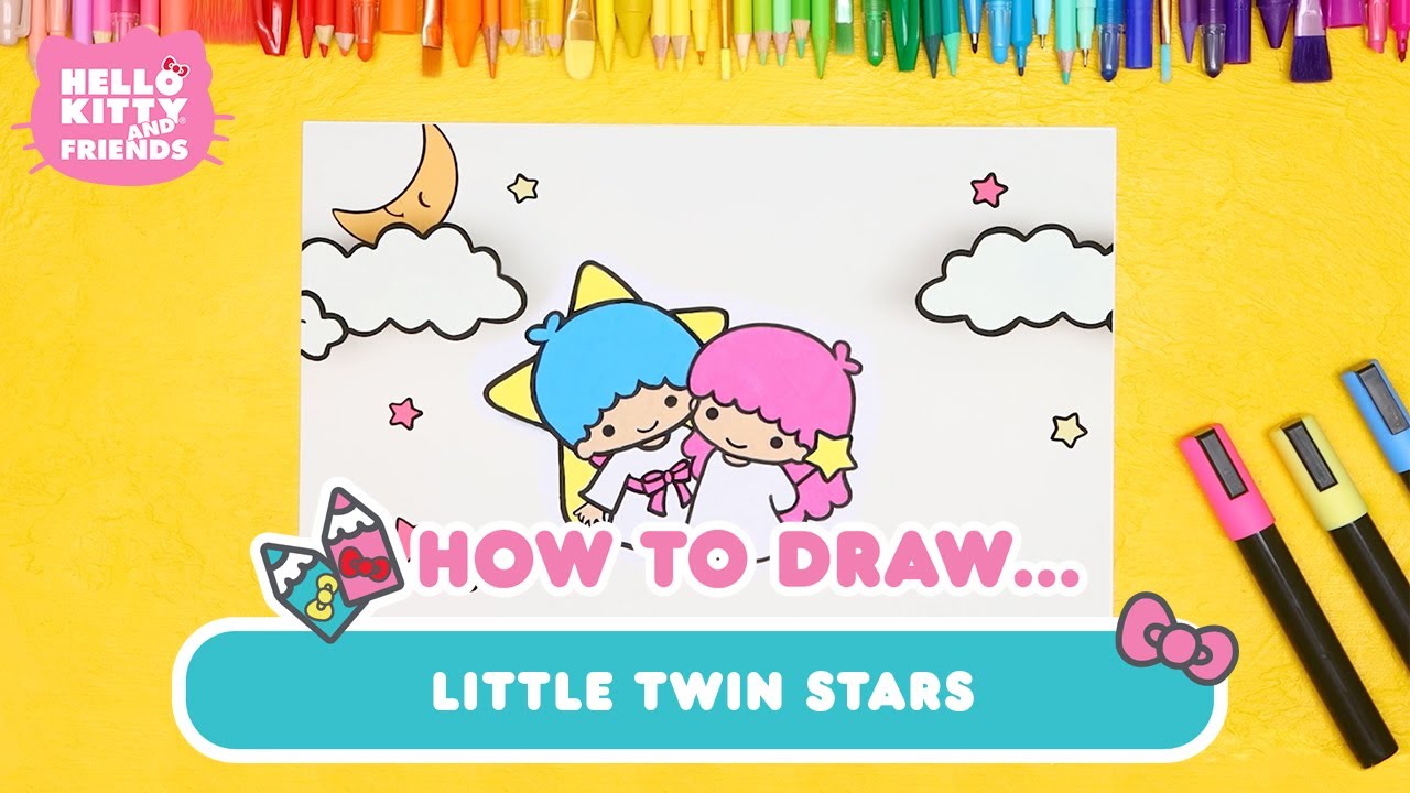 How to Draw LittleTwinStars | Hello Kitty Crafts